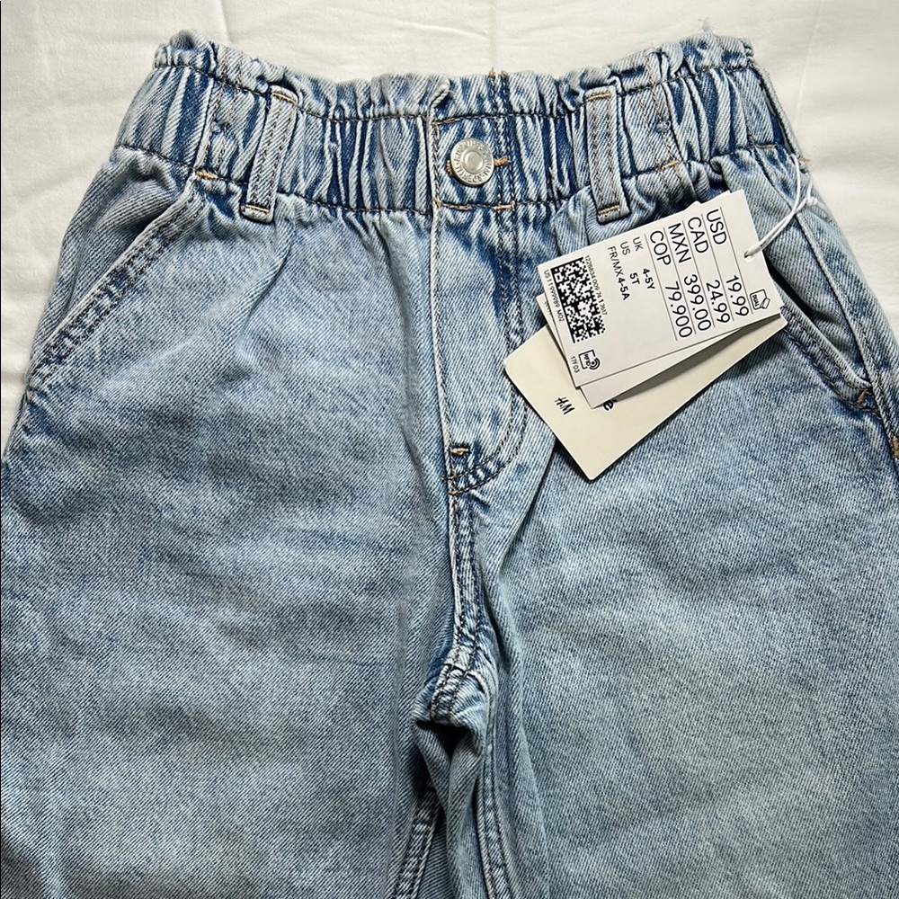 Girls’ Light Wash Blue Wide-Leg Jeans – Relaxed Fit – H&M - Picture 2 of 5